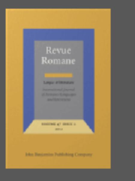 Revue Romane Langue et littérature International Journal of Romance Languages and Literatures