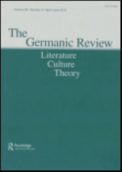The Germanic Review Literature Culture Theory